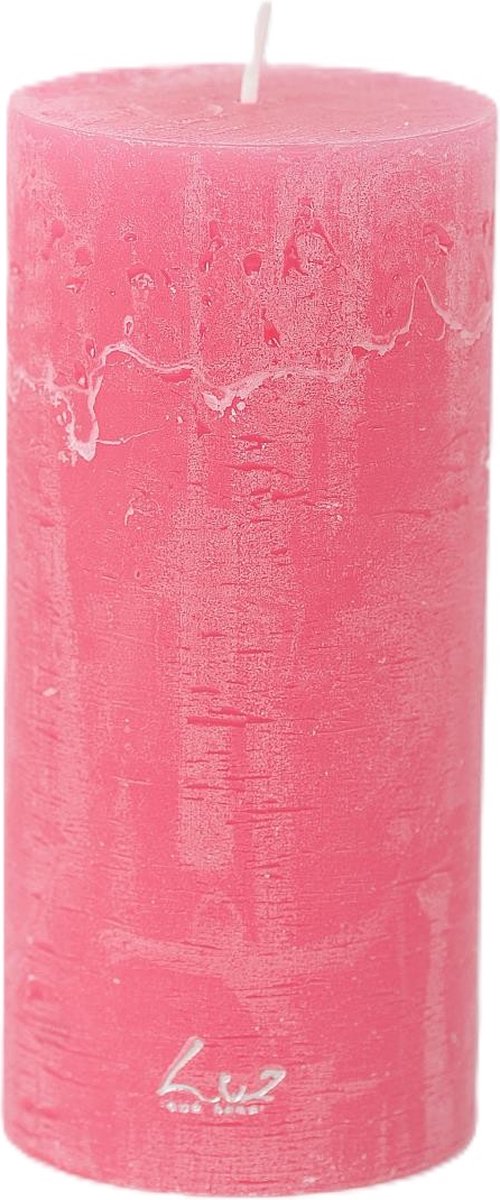 LUZ Rasteli Luz Your Kaars Cilinder Roze-Fuchsia Roze D 7 cm H 15 cm