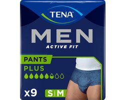 TENA Men Active Fit Pants – broekjes voor urineverlies – 2x9 stuks - S/M