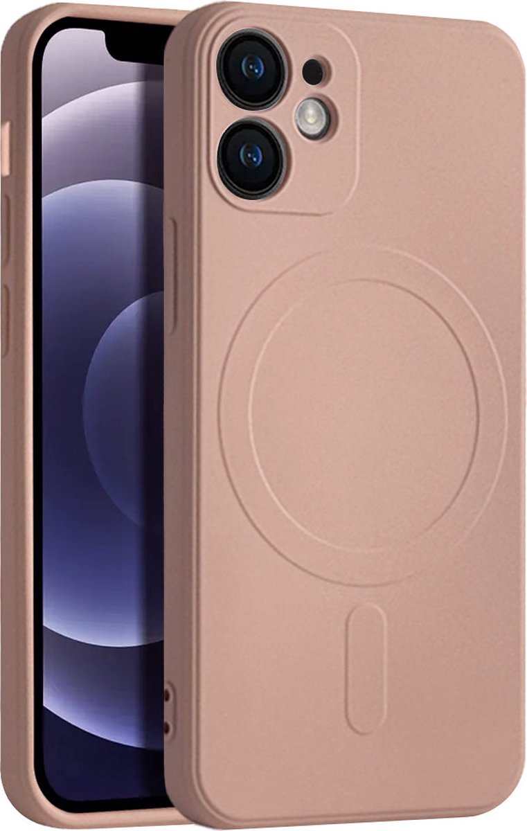 Casify Siliconen Hoesje geschikt voor MagSafe iPhone 12 Mini Hoesje - Roze