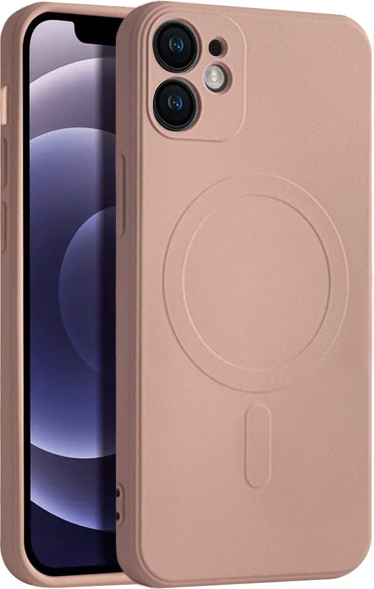 Casify Siliconen Hoesje geschikt voor MagSafe iPhone 12 Hoesje - Roze