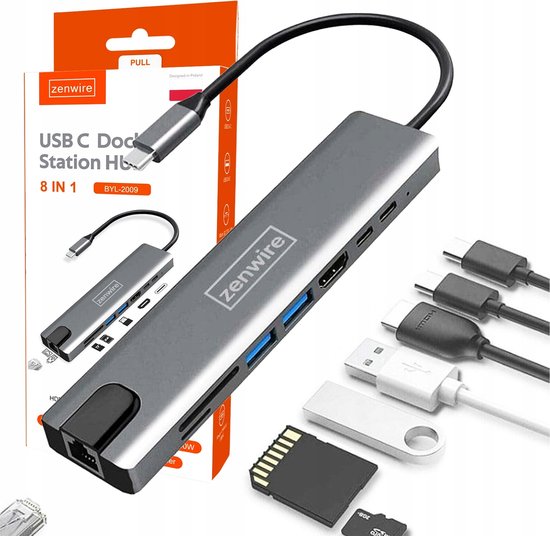 Zenwire 9in1 USB-C Hub adapter met ...