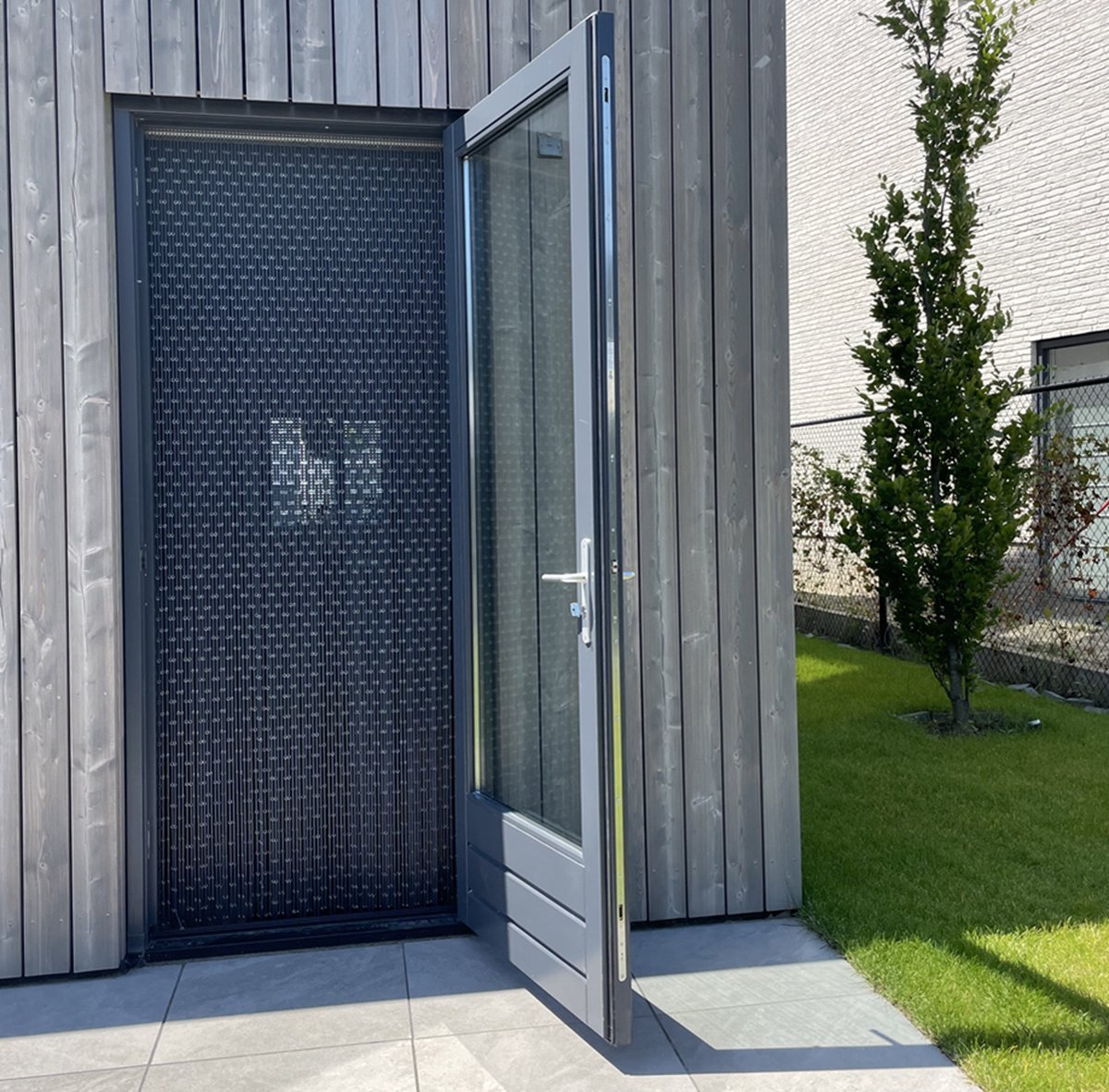 vliegengordijnenexpert Luxe Hulzen Vliegengordijn Antraciet kant en klaar afm 90 x 210 cm