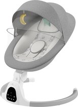 A Tiny Lovely Planet - Wipstoel - Babyschommelstoel - Elektrisch - Baby Swing - 3 Verstelbare Hoeken en 5 schommelstanden - Grijs