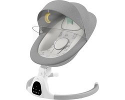 A Tiny Lovely Planet - Wipstoel - Schommelstoel Baby - Elektrisch - Baby Swing - 3 Verstelbare Hoeken en 4 schommelstanden - Grijs