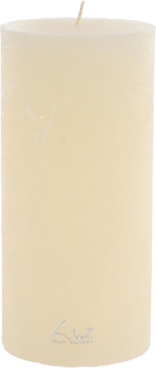 LUZ Rasteli Luz Your Kaars Cilinder Wit-Asperge Wit D 9 cm H 19 cm