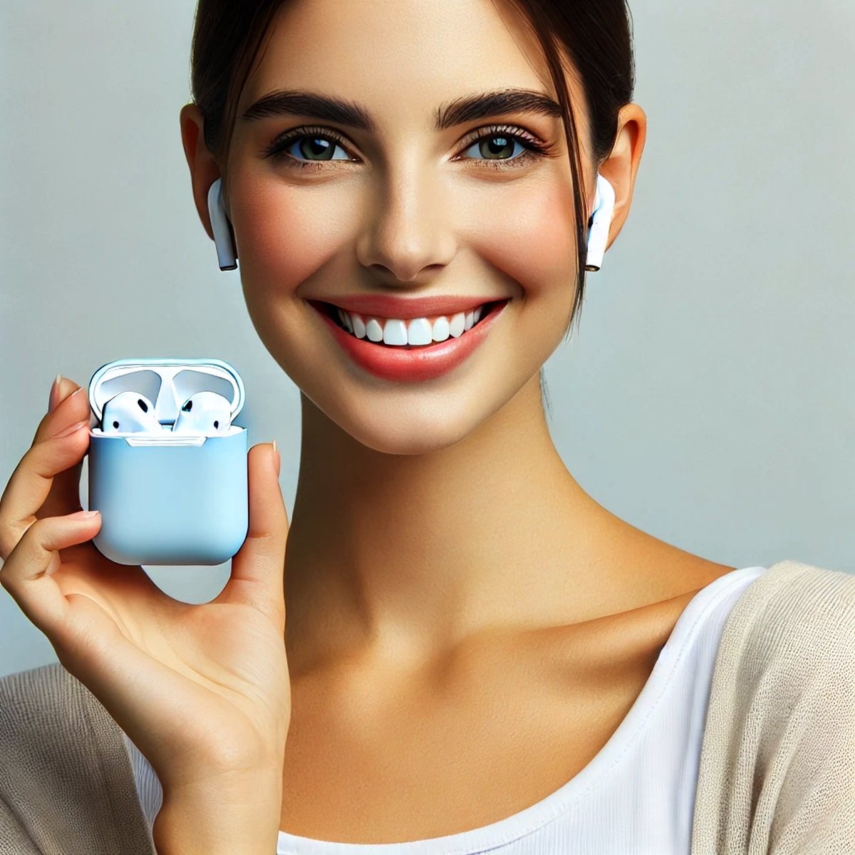 AirPods 2 hoesje siliconen blauw | Beschermhoes AirPods 1 case schokbestendig, draadloos opladen - Afbeelding 2