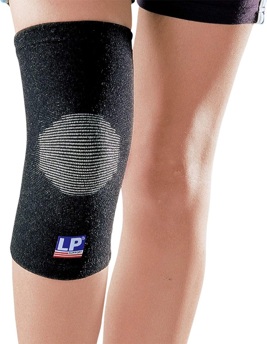 LP Support Bamboe Kniebrace 988 - Geschikt voor Dames & Heren - Artrose - Zwart - Maat M