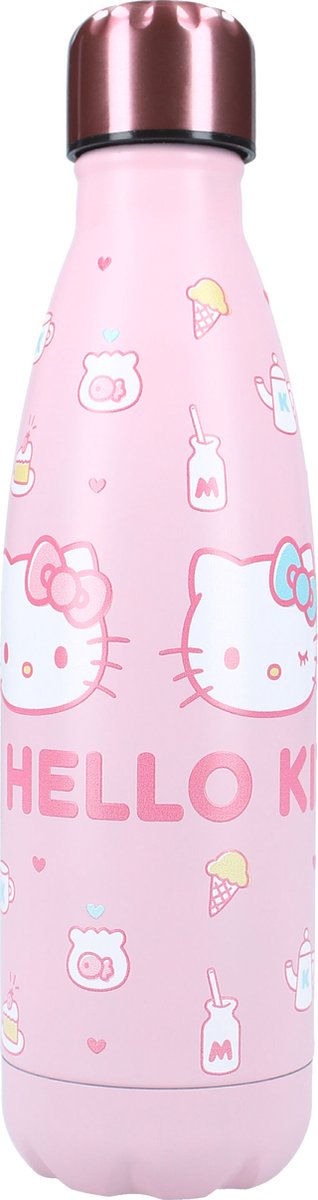 Hello Kitty Thirsty For More - Schoolbeker en Drinkfles - 700ml - Stainless Steel - Roze