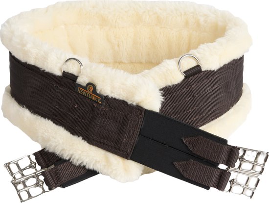Kentucky Horsewear - Singel - Wol/Bont Bruin - Maat: 140 - Singels paard Kentucky Horsewear - Singel - Wol/Bont Bruin - Maat: 140 - Singels paard