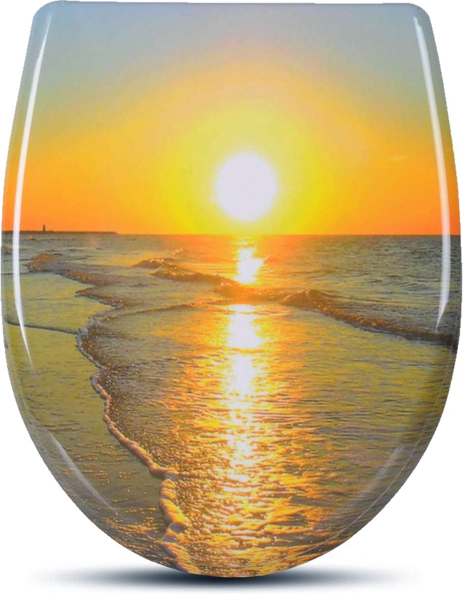 Toiletbril - Antibacterieel - Softclose - Universeel - Zon-print