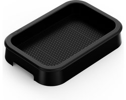 GIZMO Kattenbak Essentials - Zwart - 2-laags Kattenbak voor Houtkorrels - Design Kattentoilet