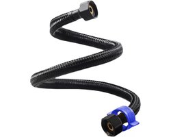 Profielenloods - Aansluitslang flexibel 3/8" x 1/2" zwart 800 mm (80cm)