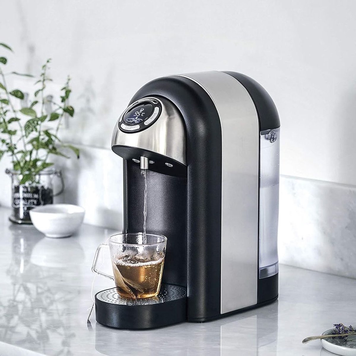 DailySupplies® Luxe Heetwaterdispenser - Instant Waterkoker - Heetwatertap - Professionele Kwaliteit - Zwart met Zilver