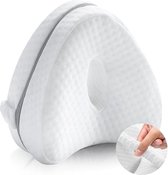 Orthopedisch Kniekussen voor Zijslapers - Kniekussen - Kniekussen voor in Bed - Beenkussen - Knie Kussen - Kniekussens - Zijslaapkussen - Artrose - Heupklachten - Houding correctie - Wit