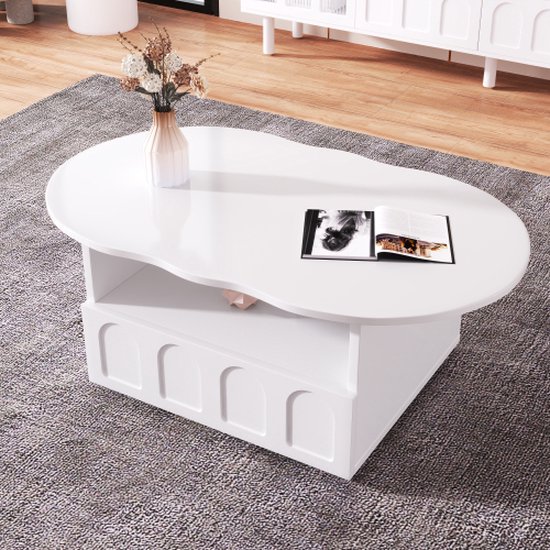 Meubella Salontafel Carlo - Betonlook - 78 cm | Leen Bakker