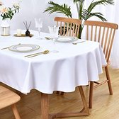 Nappe ovale damassé avec motif tissé à pois 220x160cm