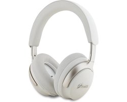 Guess Bluetooth ANC Headphones Metal Script Logo - Wit/Beige
