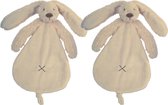 2 Happy Horse Richie Knuffeldoekjes - beige - Baby cadeau - Kraamcadeau - Tuttle doekjes