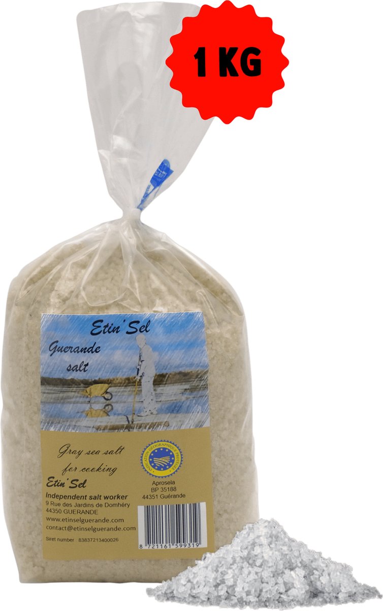 Goedkoopste Etin sel 1KG Keltisch Zeezout Grof Celtic Sea Salt - Niet Bio, Fleur de Sel, Himalaya, Himalayazout, Biologisch of Fijn - Mineralen - Herbamare - Seasalt - Grof Zout - Niet voor de Zoutmolen