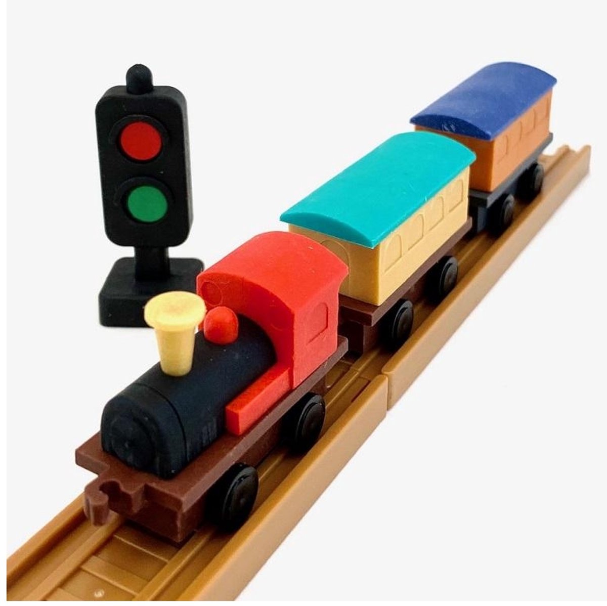 Iwako puzzel gum treinset - 6-delig
