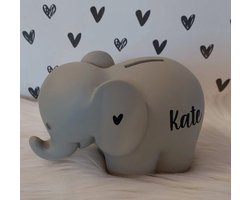 BamBam olifant spaarpot gepersonaliseer met naam,spaarpot met naam, gepersonaliseerde spaarpot, olifant spaarpot, kraamcadeau met naam, babycadeau, geboortecadeau, kinderkamer decoratie, spaarpot kind, cadeau baby 0-2 jaar