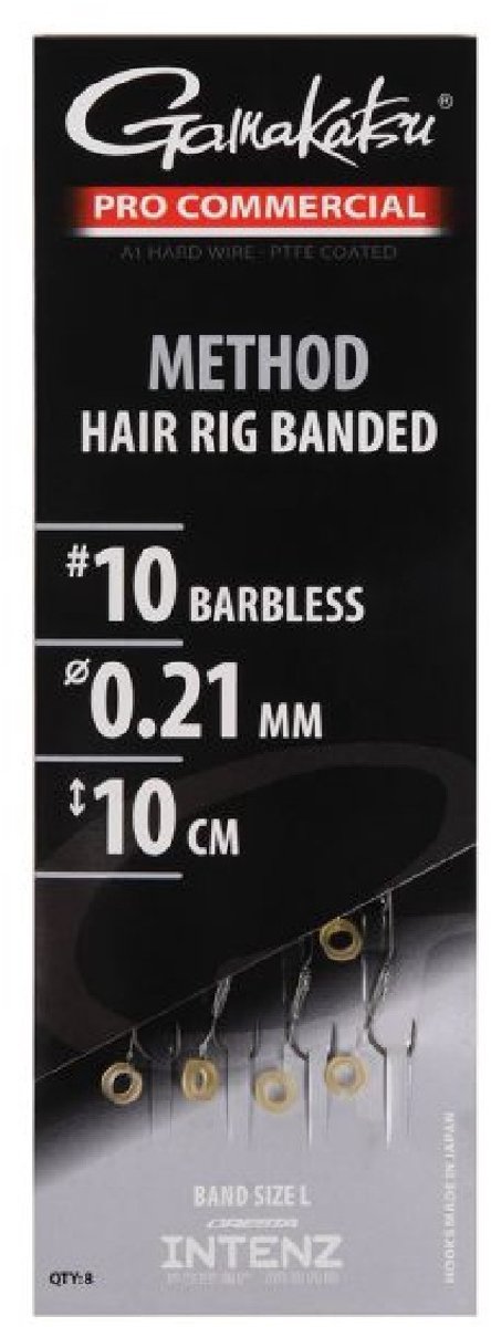 Gamakatsu Method Hair Rig Banded Barbless H16 0.17mm 10cm van Merkloos — afbeelding 4