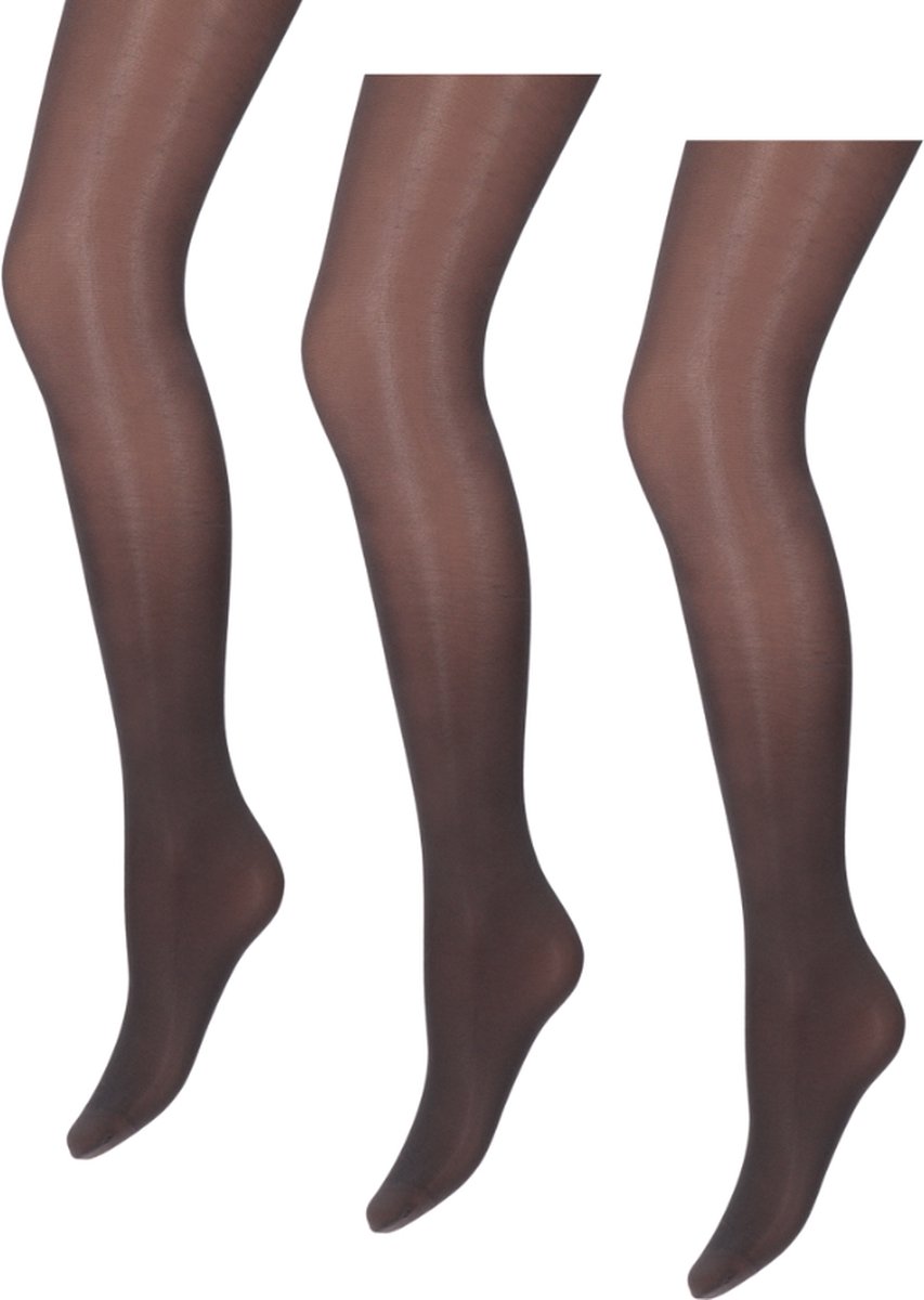 Marianne - Glanzende Dames Panty - 35 Denier - 3-Pack - Maat XXXL - Donker Grijs
