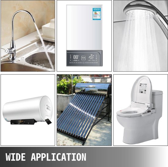 Vevor - Waterpomp - Watercirculatiepomp - 50L/min 3-Snelheidsregeling - voor warmwatercirculatie - Warm, Douche & Tuin - Rood — afbeelding 3