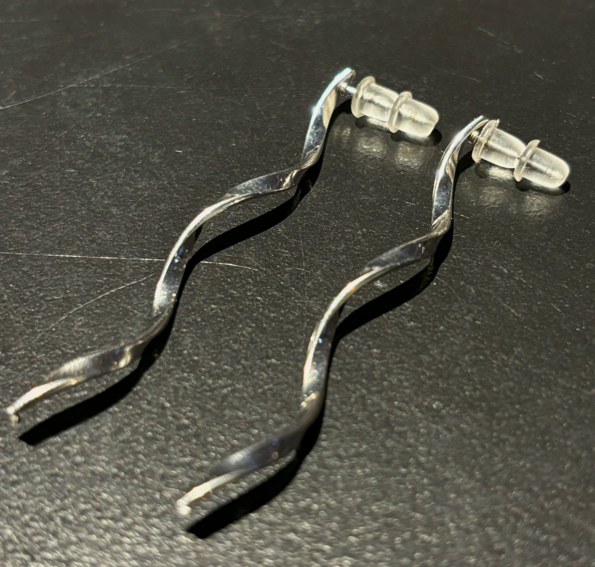 No-Fade Zilver-Stijl 'Spiraal Hangende' Oorbellen Sieraden Voor Dames En Heren
