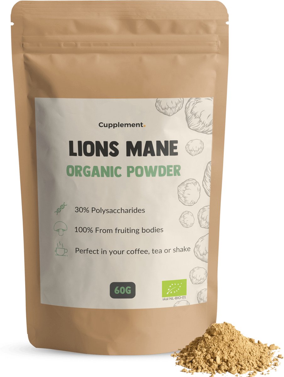 Cupplement - Lions Mane Poeder 60 Gram - Biologisch - Gratis Scoops - Geen...