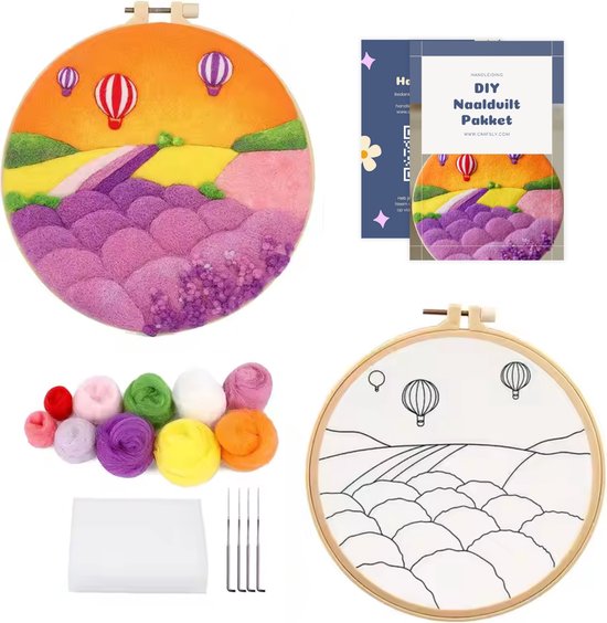 Crafsly Naaldvilten Starterset - Compleet wolvilt pakket voor beginners & gevorderden