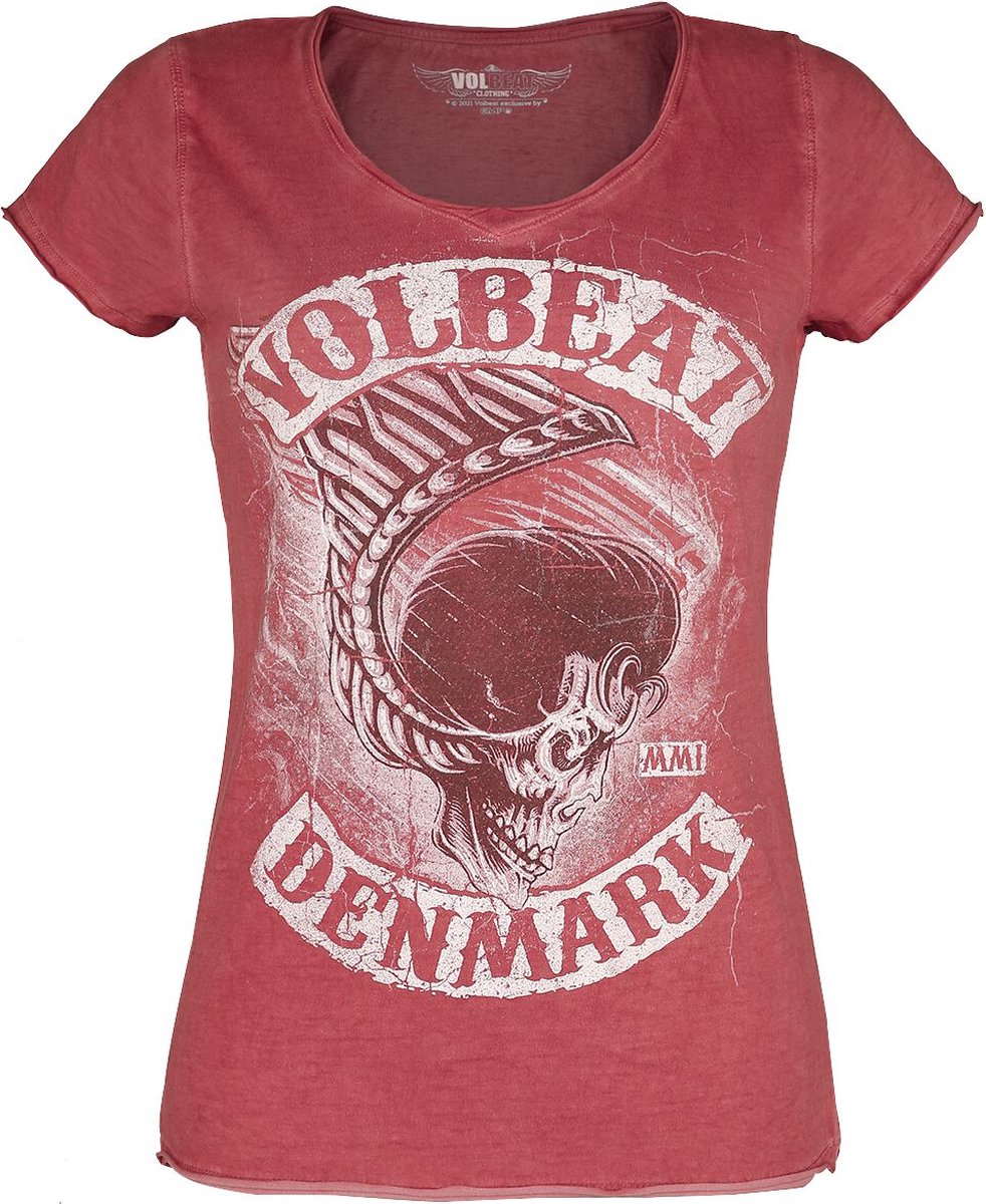 Volbeat Denmark Dames T-shirt - rood - S