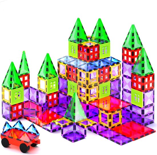White-Label® Magnetische Knikkerbaan - Kinderspeelgoed 1 Jaar - Magnetic Tiles - Bouwspeelgoed