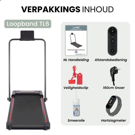 FluxRun Loopband - Inklapbaar - 1-12km/u - Met afstandsbediening, iPad