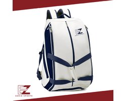 Padeltas – Padel Tas – Padel Rugzak – Padel Hoes – Voor Dames en Heren – Padeltassen – Rackettas – Racketbag – Sporttas – Pickleball – Tennistas – Sport Rugzak – Sportrugzak – Met Schoenenvak – PU leer – Waterdicht – Blauw – Wit