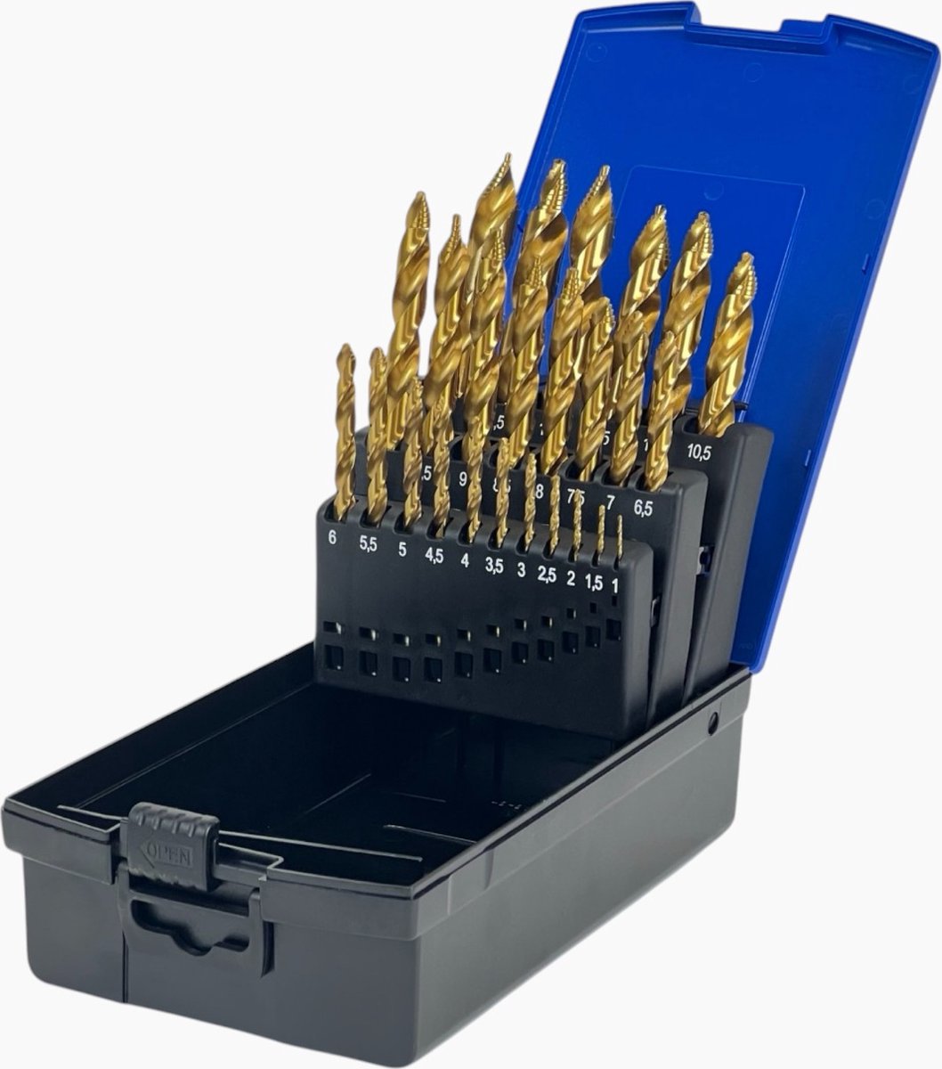 Stola - EasyTip - spiraalborenset - 25 delig - HSS M35 kobalt - 1.0 t/m 13.0 mm