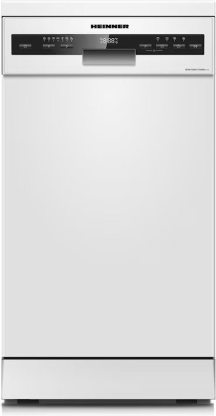 Heinner Vrijstaande Vaatwasser - 10 Couverts - 49dB - Digitaal Display - 7 Wasprogramma's - Extra Droog - Dual Zone - 5 Jaar Garantie - Wit