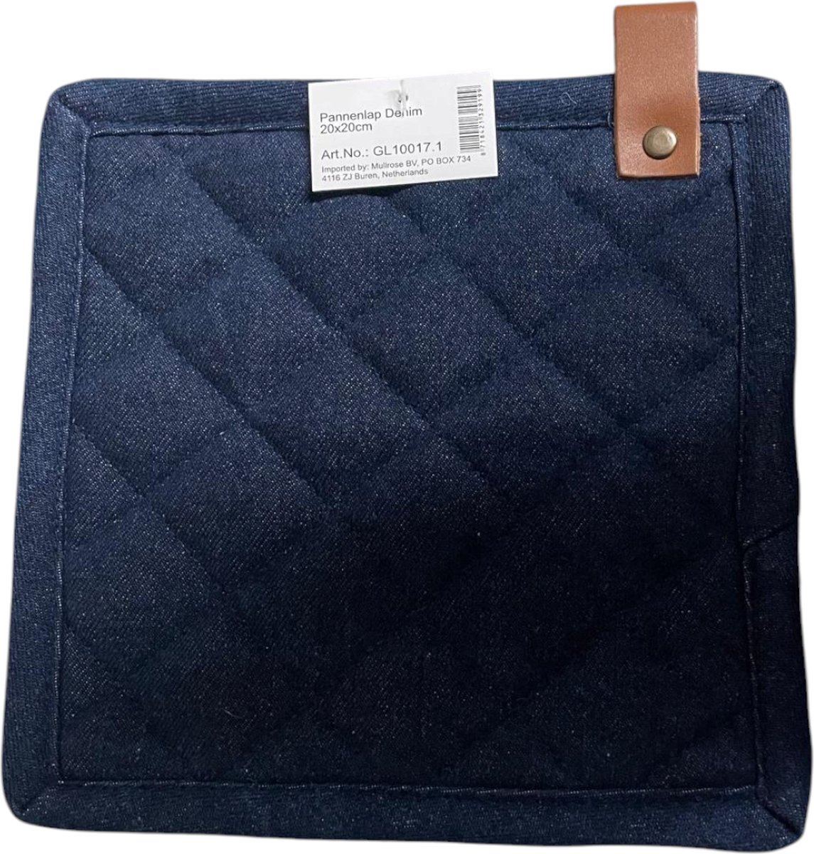 Pan-houder-lap-bbq-buitenleven-denim-vegan leather