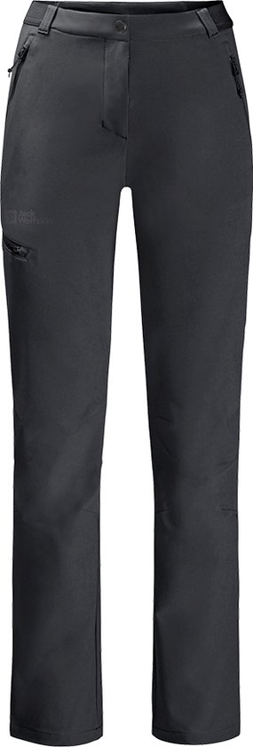 Pantalon de randonnée noir avec fermeture éclair et poches latérales.