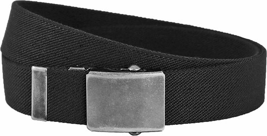 Houtkamp Work Belt Canvas Stretch - Riem ergonomique pour pantalon de travail - Zwart - Longueur totale 100 cm / Taille de ceinture 85