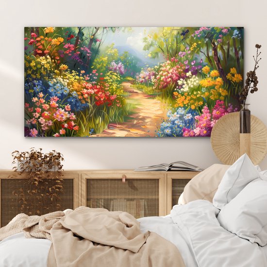 Tableau aluminium 120x60 cm - Décoration murale métal - Nature - Paysage - Fleurs - Coloré - Décoration murale métal salon - Décoration industrielle - Photo sur dibond - Accessoires industriels chambre