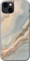 Telefoonhoesje Geschikt voor iPhone 13 hoesje - Luxe - Mineralen - Natuurstenen - Siliconen Telefoonhoesje Telefoonhoesje