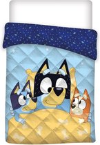 Couverture Polaire Bluey 100x140 Cm - Licence Officielle - 100% Polyester Doux - Lavable Machine - Pour Enfants - 4