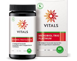 Vitals Microbiol Trio Platinum - 60 capsules - Biotica. 15 miljard levende bacteriën van 3 superieure stammen per capsule.