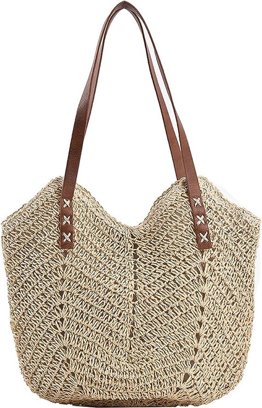 Sac de Paille Peysaitr pour femme, sac de plage d'été, sac tissé