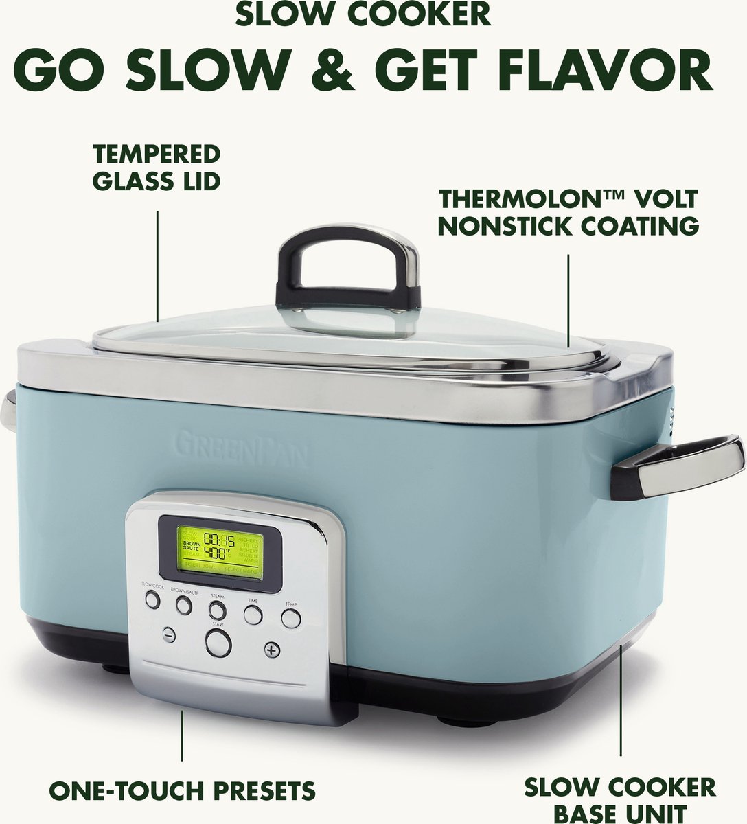 GreenPan Elite Slowcooker 6L - PFAS-vrij - afbeelding 3