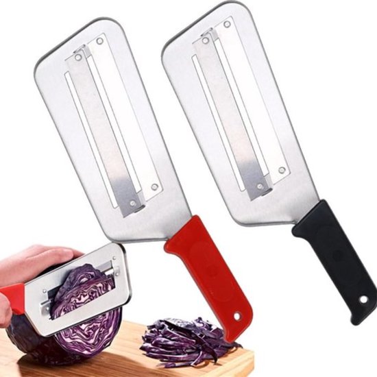 Foto: Multifunctionele rasp en snijder voor kool en groenten set van 2 roestvrij staal