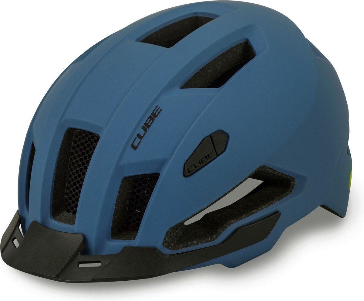 Cube Fietshelm Evoy Hybrid - Allround-helm - MIPS - 13 Ventilatiegaten - Verstelbaar - 57-62 cm - L - Blauw