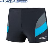 Aqua Speed Andy - Jongens Zwemboxer/ Zwembroek - Grijs/Blauw 134
