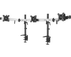 Monitorarm 3 schermen - Muurbeugel - Triple Beeldschermarm Voor 15 tot 27 inch - Muurbeugel Monitor - Monitorbeugels - Monitorbeugel 3 schermen